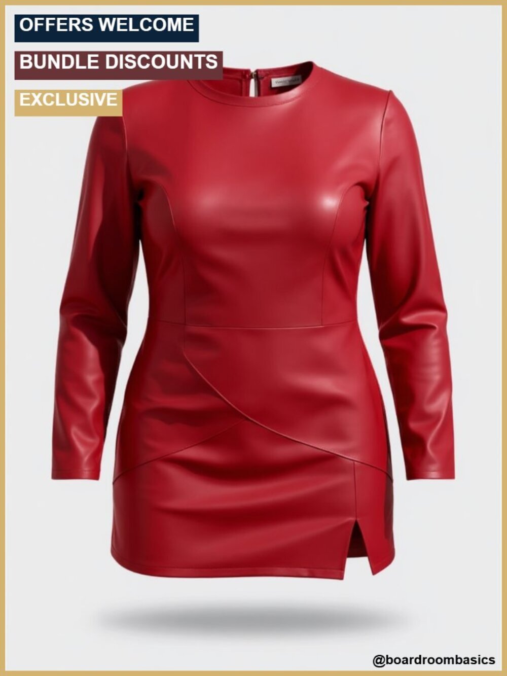 Faux Leather High Waisted Bodycon Pencil Mini Skirt with Shorts